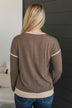 In A Heartbeat Long Sleeve Top- Brown