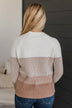 Falling Forever Color Block Sweater- Taupe