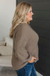 All The Buzz Knit Dolman Top- Taupe