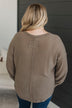 All The Buzz Knit Dolman Top- Taupe