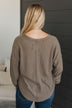 All The Buzz Knit Dolman Top- Taupe