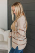 All We Have Striped Knit Sweater- Taupe