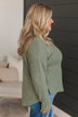 Best Part Of Me Long Sleeve Top- Light Olive