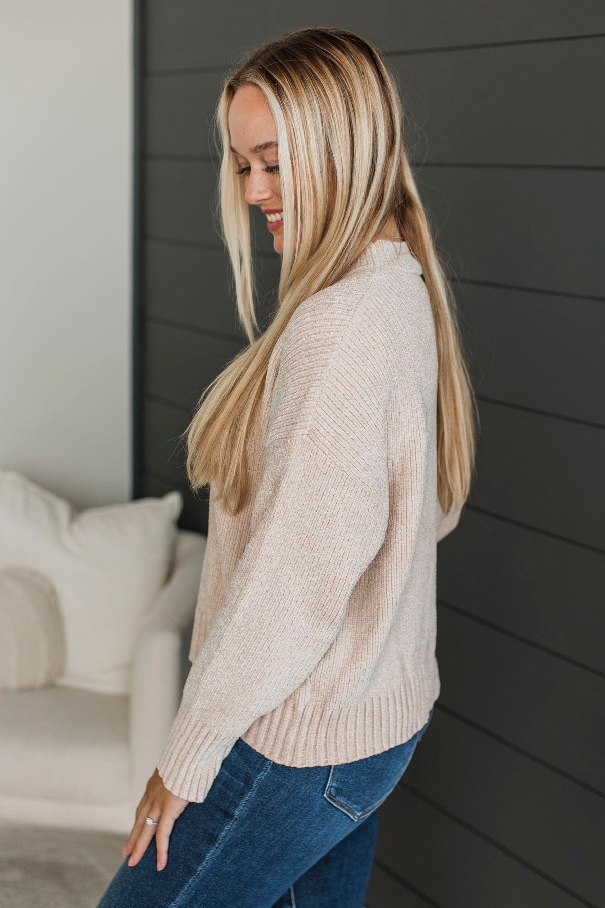 Couldn't Resist Chenille Knit Sweater- Oatmeal