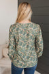 Reason To Smile Floral Top- Olive