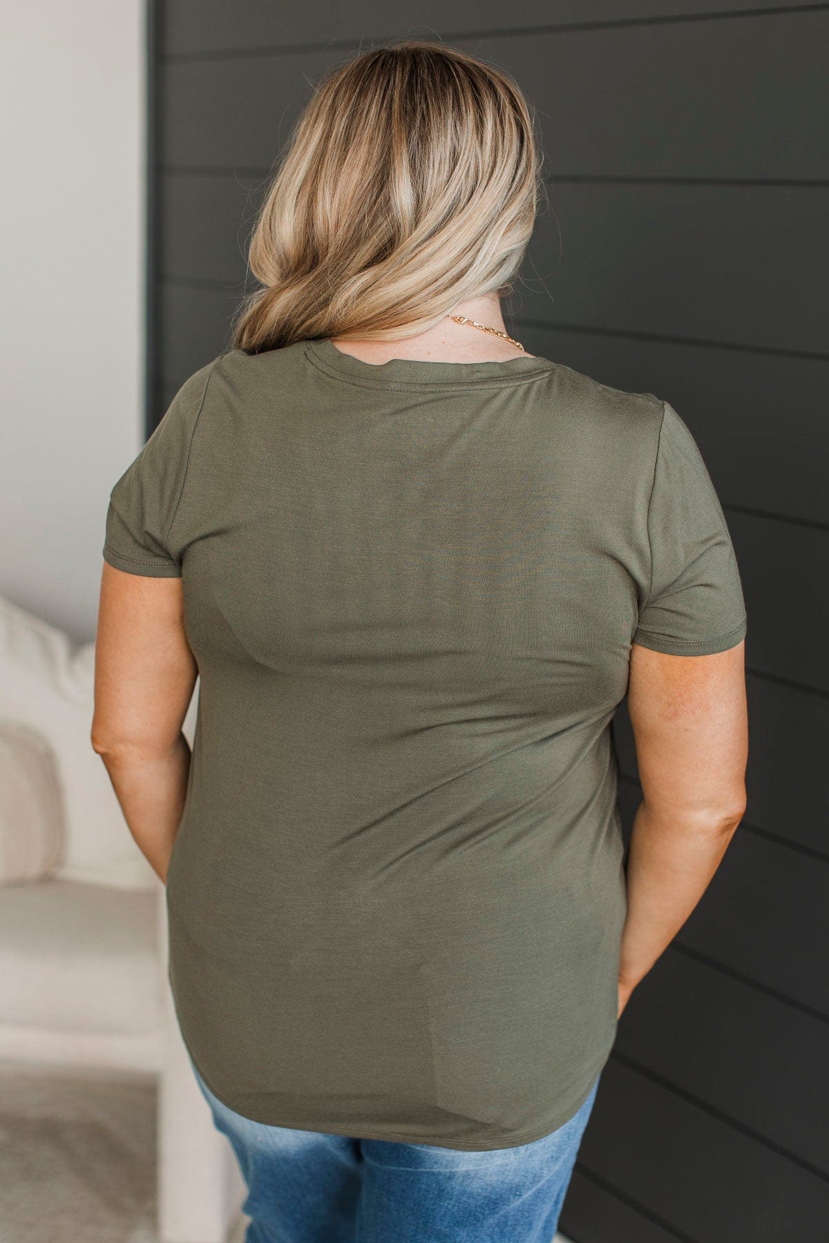 Thread & Supply Late Night Chats Top- Dark Olive