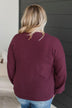 All Over Again Knit Top- Burgundy