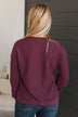 All Over Again Knit Top- Burgundy