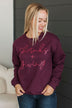 "Thanks + Giving" Crew Neck Pullover- Maroon