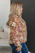 Captivate Your Heart Floral Blouse- Brown & Mauve