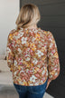 Captivate Your Heart Floral Blouse- Brown & Mauve