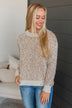 Brings Me Peace Popcorn Knit Sweater- Ivory & Golden