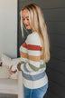 No Hesitations Striped Knit Sweater- Ivory