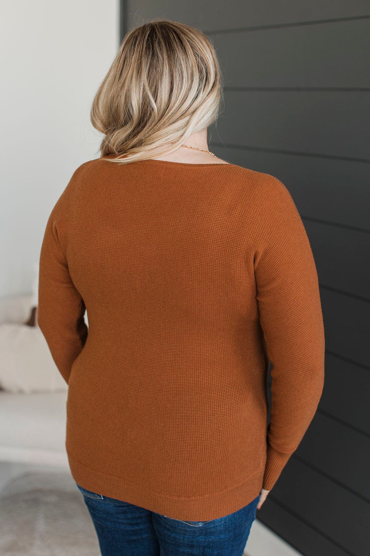 Play It Right Knit Sweater- Toffee