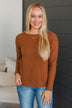 Play It Right Knit Sweater- Toffee