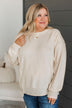 Live And Learn Long Sleeve Top- Cream