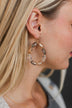 Pay Attention Beaded Hoop Earrings- Neutral Multi