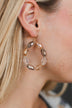 Pay Attention Beaded Hoop Earrings- Neutral Multi