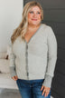 Sweetest Memory Striped Button Cardigan- Heather Grey