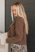 Reward Yourself Suede Biker Jacket- Brown