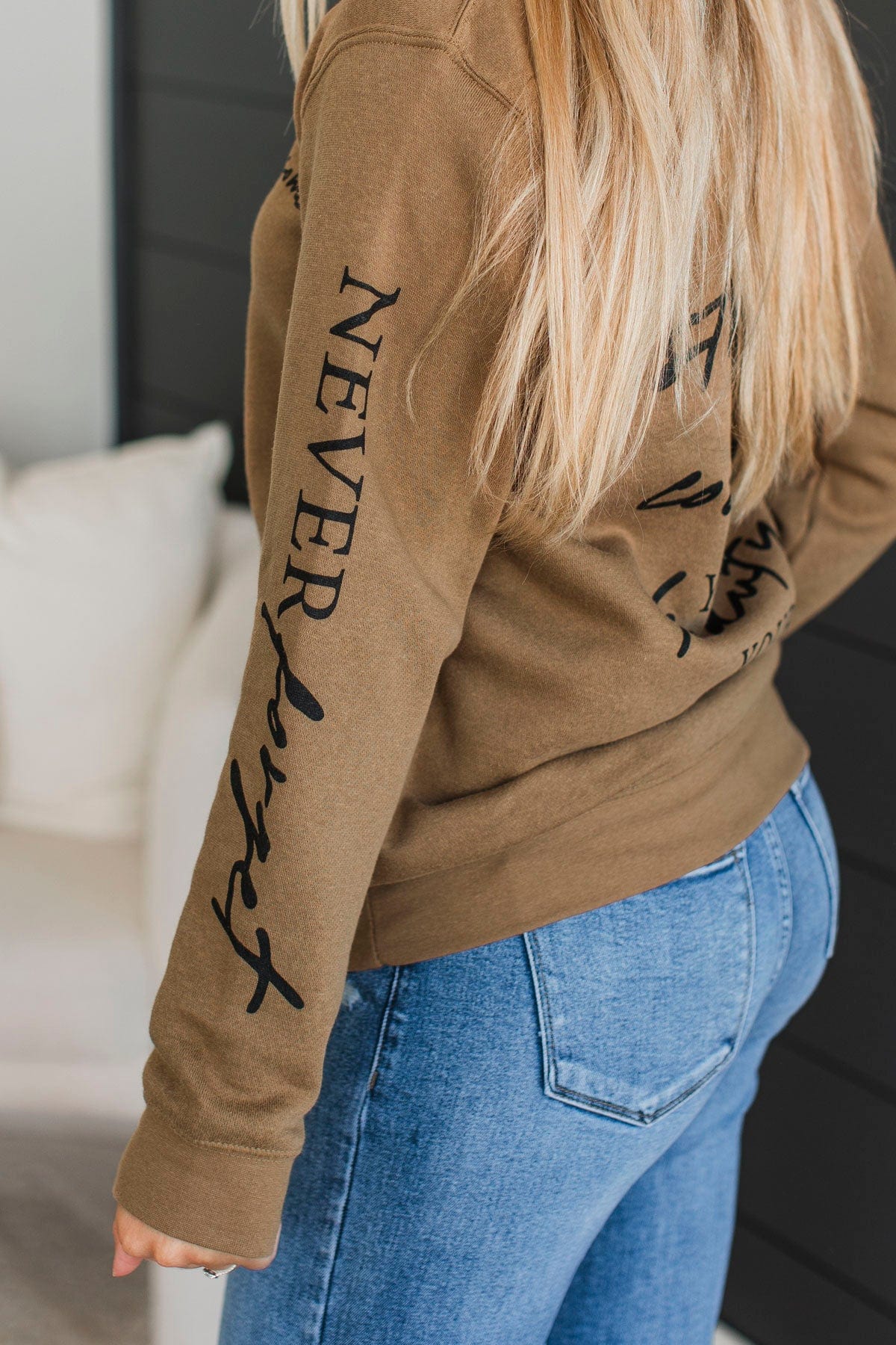 "You Are Awesome" Crew Neck Pullover- Tan