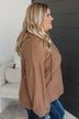 Ready Or Not Hooded Pullover Top- Light Brown