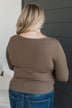 So It Goes Long Sleeve Top- Dark Mocha