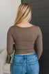 So It Goes Long Sleeve Top- Dark Mocha