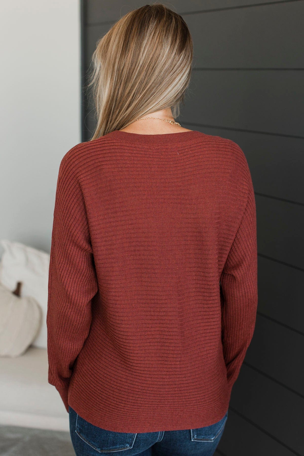 Caught Crushing Knit Sweater- Copper