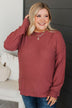 Everyday Dreams Ribbed Sweater- Rust