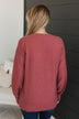 Everyday Dreams Ribbed Sweater- Rust