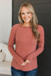 Guaranteed Smiles Knit Top- Rust