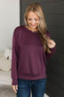 Ready For Fun Pullover Top- Wine