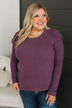 Holding Hands Long Sleeve Top- Plum