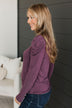 Holding Hands Long Sleeve Top- Plum