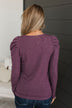 Holding Hands Long Sleeve Top- Plum