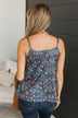 Love Me Always Floral Tank Top- Navy