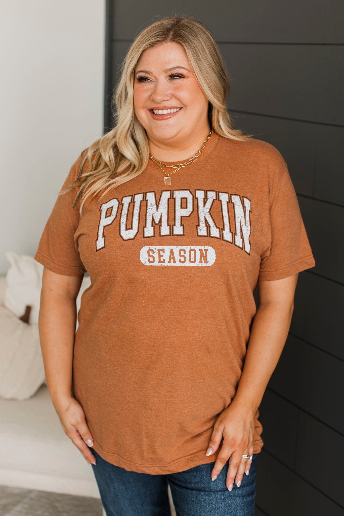 "Pumpkin Season" Graphic Tee- Rust