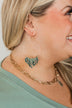 Give Me Love Beaded Dangle Earrings- Teal