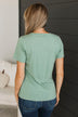 Hello Lovely V-Neck Top- Sage