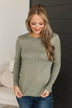 Easy To Remember Lightweight Sweater- Dusty Sage