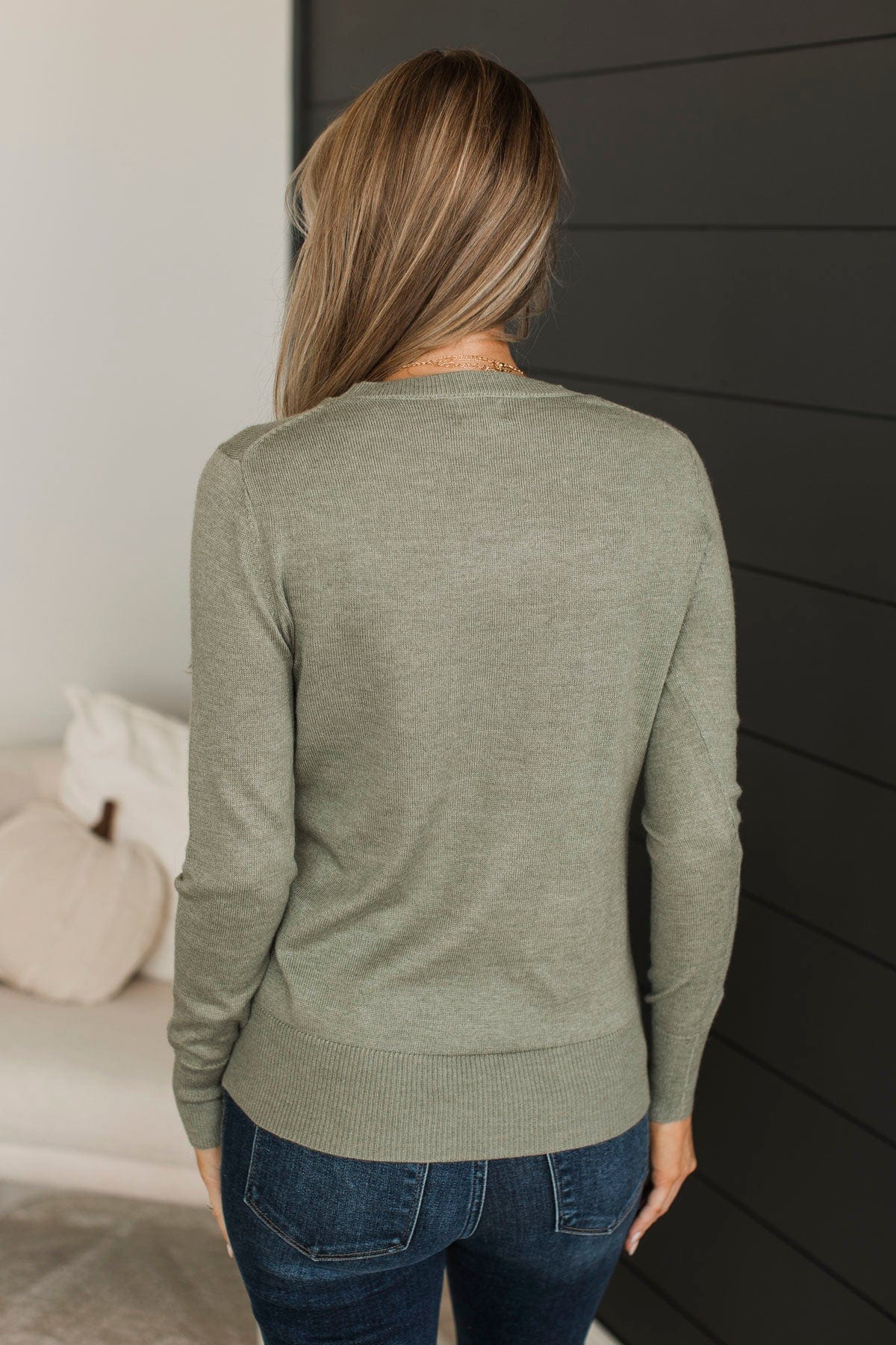 Easy To Remember Lightweight Sweater- Dusty Sage