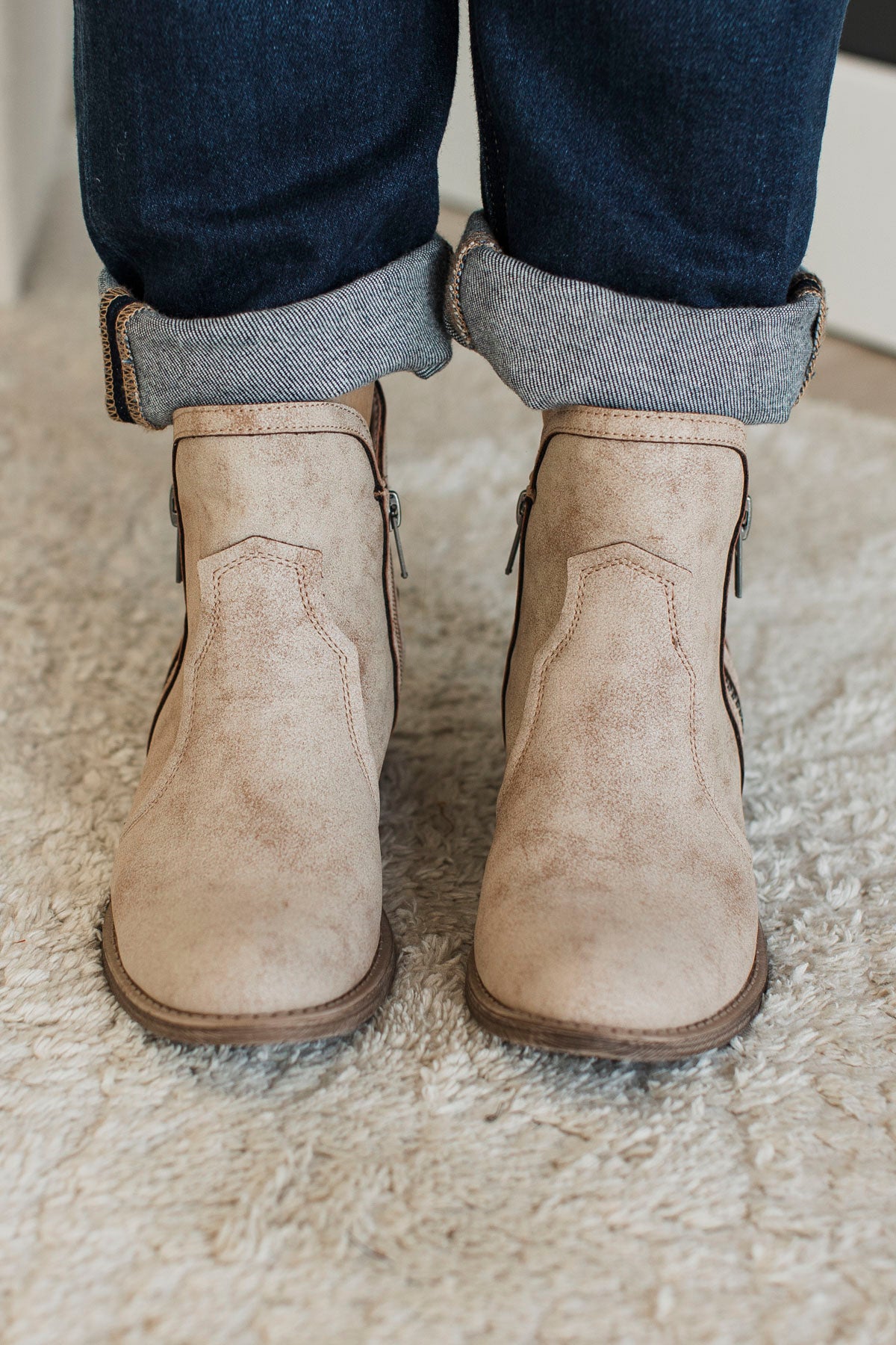 Very G Evie Booties- Nude