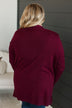 Time To Be Alive Drape Cardigan- Burgundy