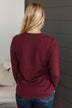 From The Heart Button Knit Sweater- Burgundy