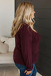 Crazy For Love Knit Sweater- Maroon