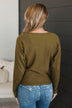 Caught Your Interest Dolman Sweater- Moss