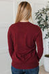 Second Glance Knit Sweater- Wine