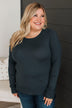 Whatever You Want Knit Sweater- Dark Teal