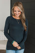 Whatever You Want Knit Sweater- Dark Teal